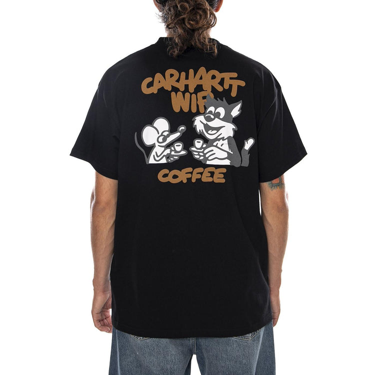 S/S COFFEE BREAK T-SHIRT BLACK - Maglietta Girocollo Uomo Nera I037446 89XX CARHARTT WIP 