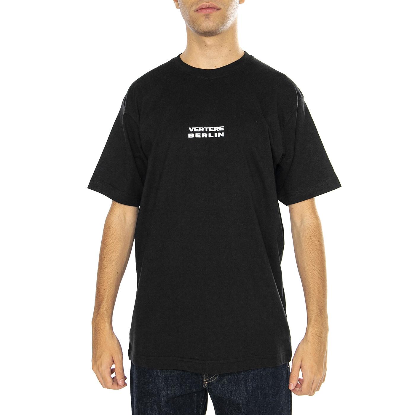 Faded T-Shirt Black - Maglietta Girocollo Uomo Nera VER-T267-BLK  VERTERE BERLIN 