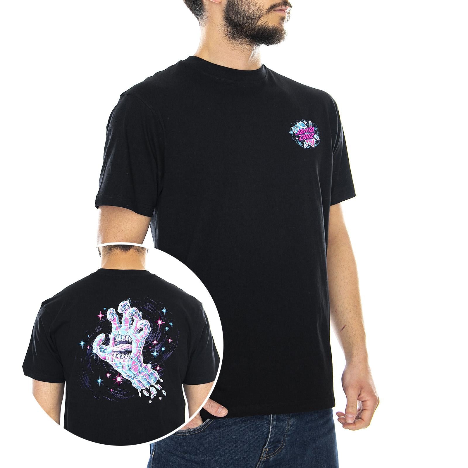  Crystal Hand T-Shirt Black  SANTA CRUZ 