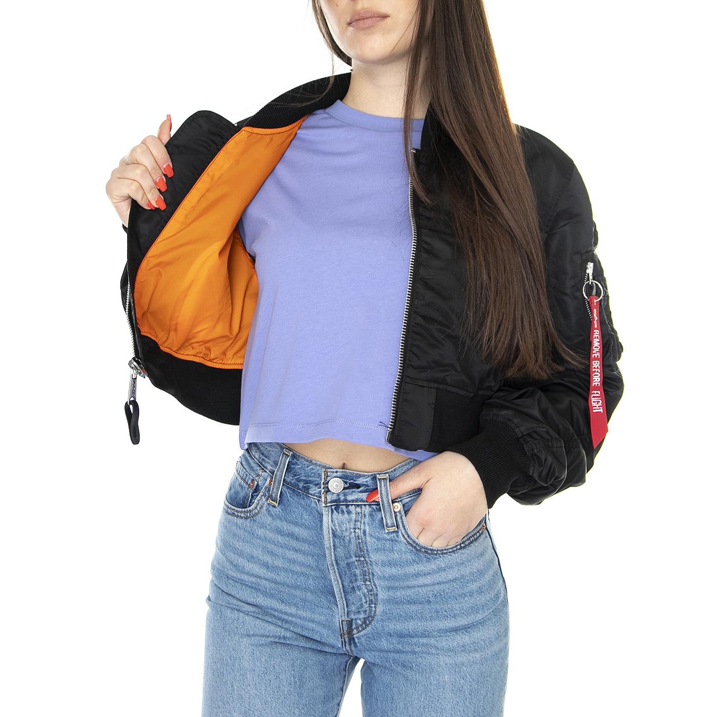 W' MA-1 Boxy - Giacca Estiva Donna Nera 136008-03  ALPHA INDUSTRIES 