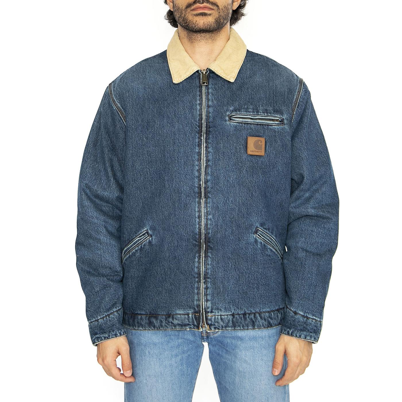 OG Detroit Jacket Blue / Dusty H Brown - Giacca Denim Jeans Uomo Blu I034734.2XN4Q  CARHARTT WIP 