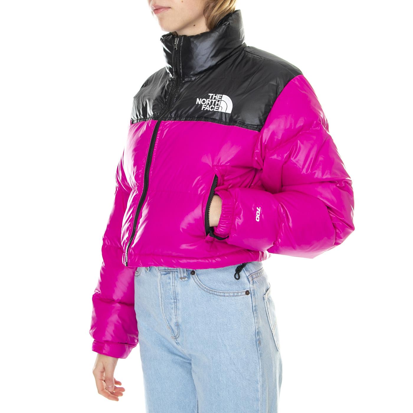 W' Nuptse Jacket Fuchsia / Black - Giacca Invernale Donna Viola NF0A5GGE146  THE NORTH FACE 