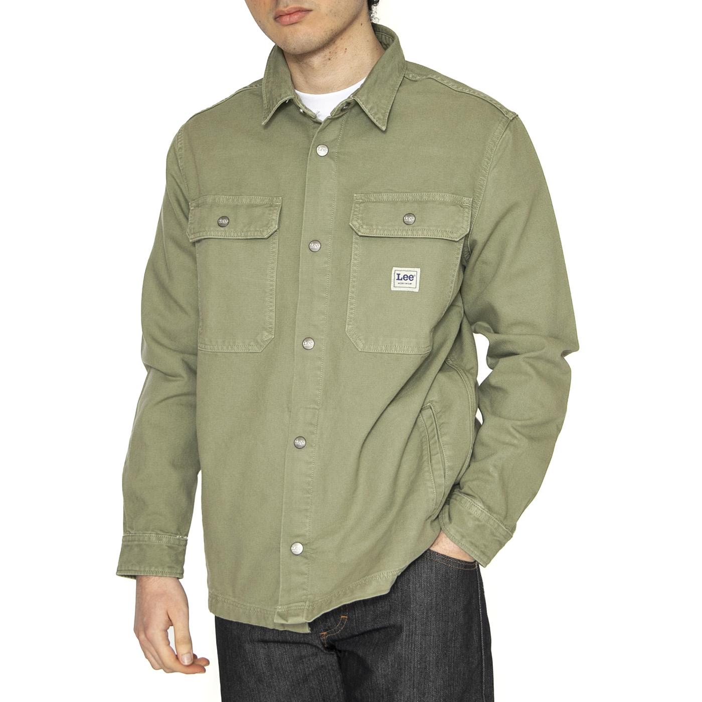 Workwear Overshirt Mercantile Green - Camicia Uomo Verde 112364123  LEE 