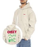 OBEY Art Studio Flowers Fleece Moonstruck - Herren-Hoodie Beige Herren OBEY
