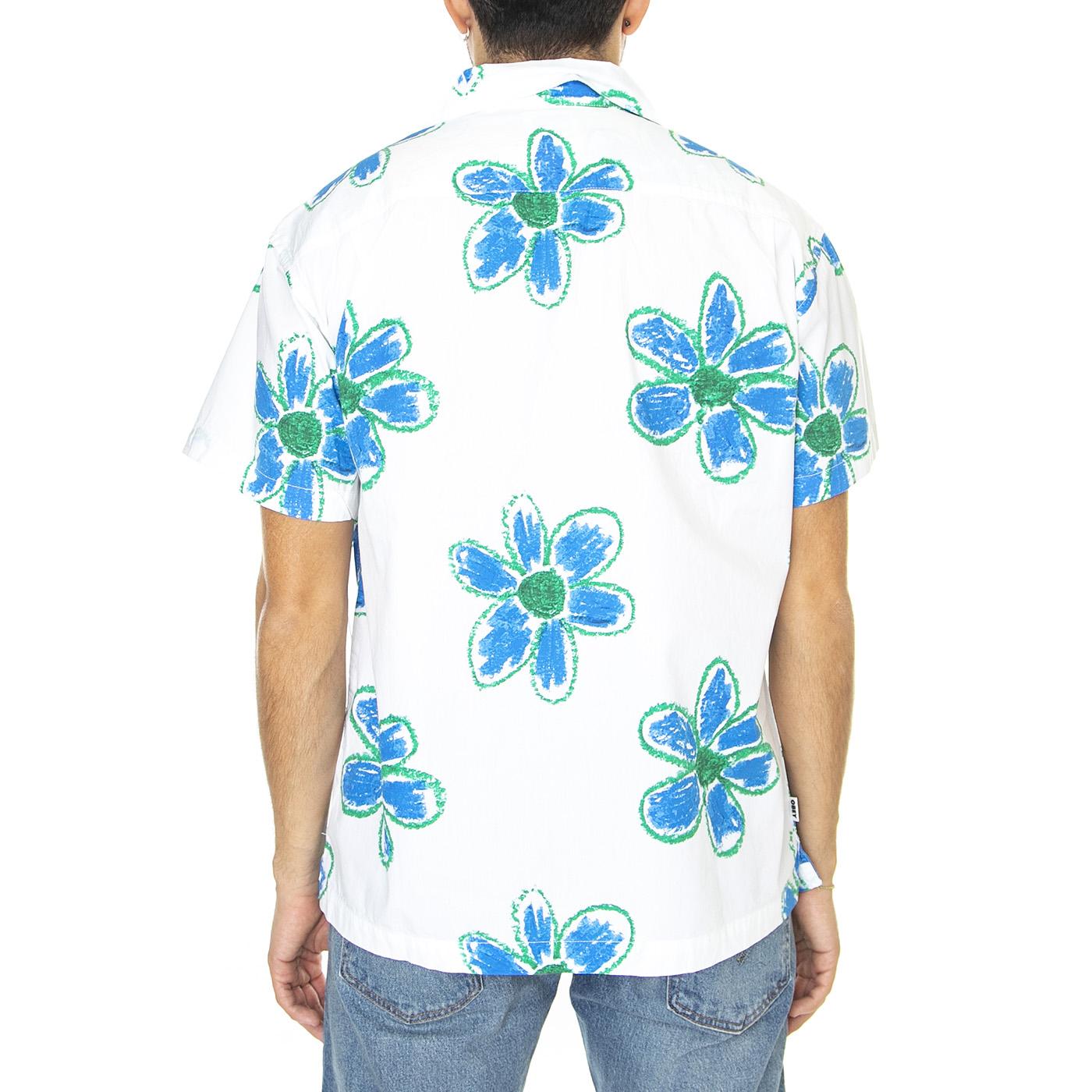 Wyatt Woven SS White Multi - Camicia Maniche Corte Uomo Bianca 181210371-WTM  OBEY 