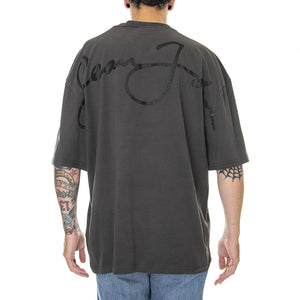 Script Logo Backprint Peached Tee 01 Black - Maglietta Girocollo Uomo Nera 6061644/222  SEAN JOHN 