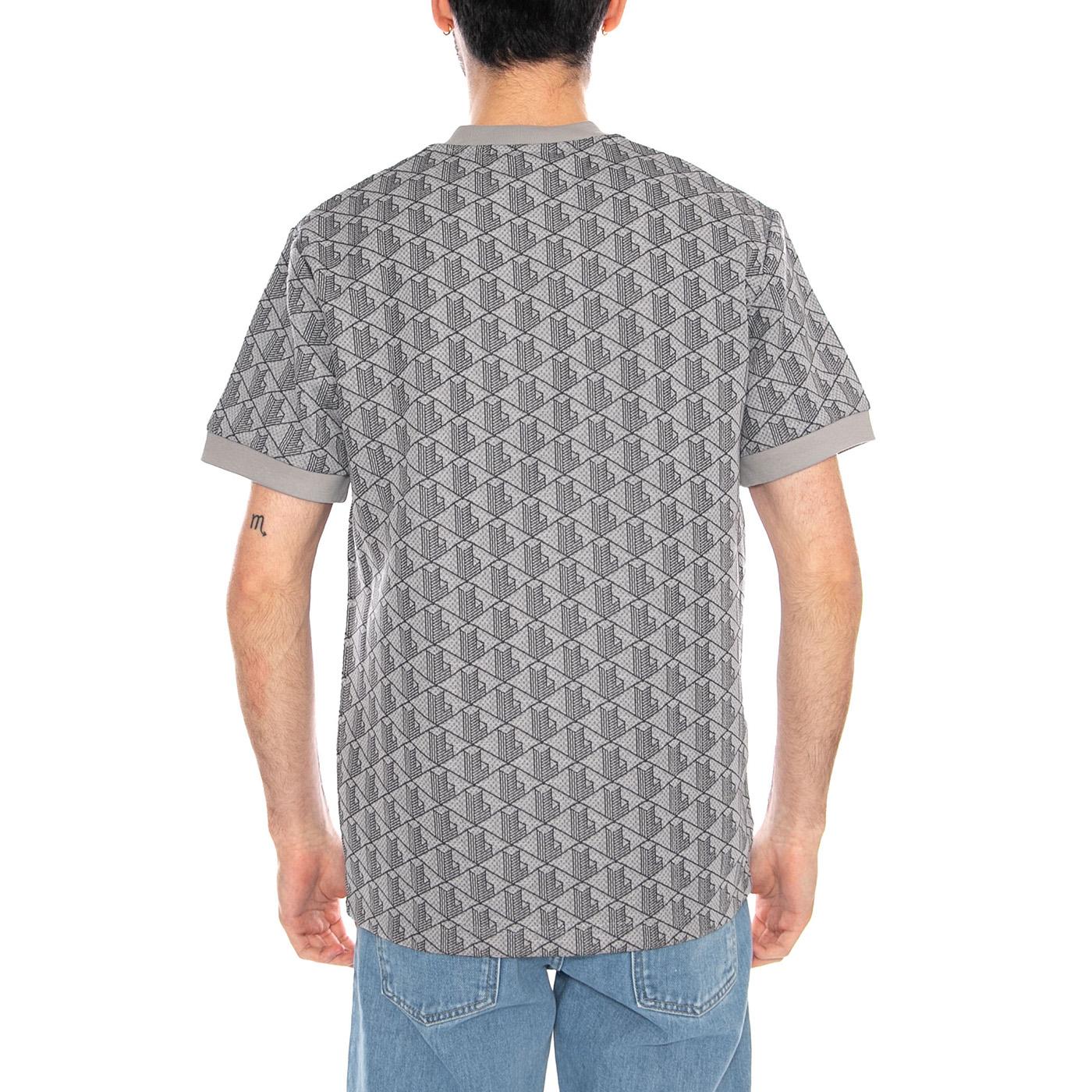 T-Shirt Multi Logo Lacoste - Maglietta Girocollo Uomo Multicolore TH1197 41I LACOSTE 
