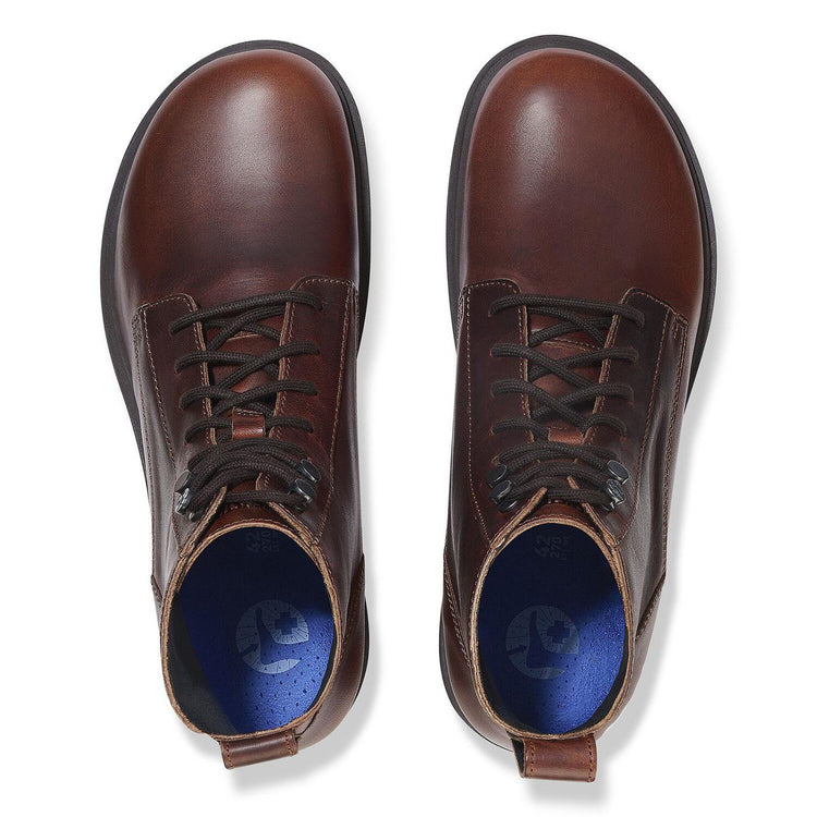 Highwood Lace Mid Men chocolate, Natural Leather - Stivaletti Uomo Marroni 1028241  BIRKENSTOCK 