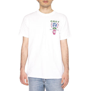 Obey Helping Hand Tee White - Maglietta Girocollo Uomo Bianca 165263942-WHT  OBEY 