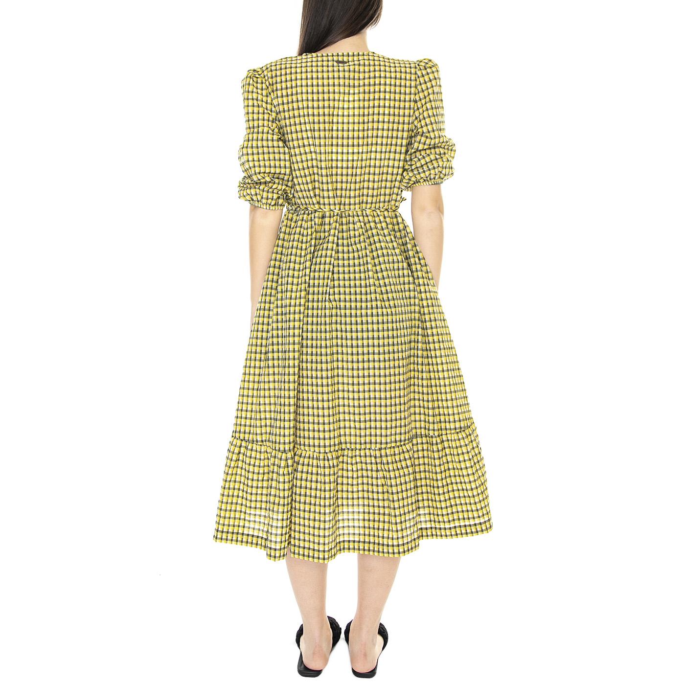 Addison Dress Sunrise Yellow Check - Abito Donna Giallo / Multicolore LDR0639-YE74-SS23  BARBOUR 