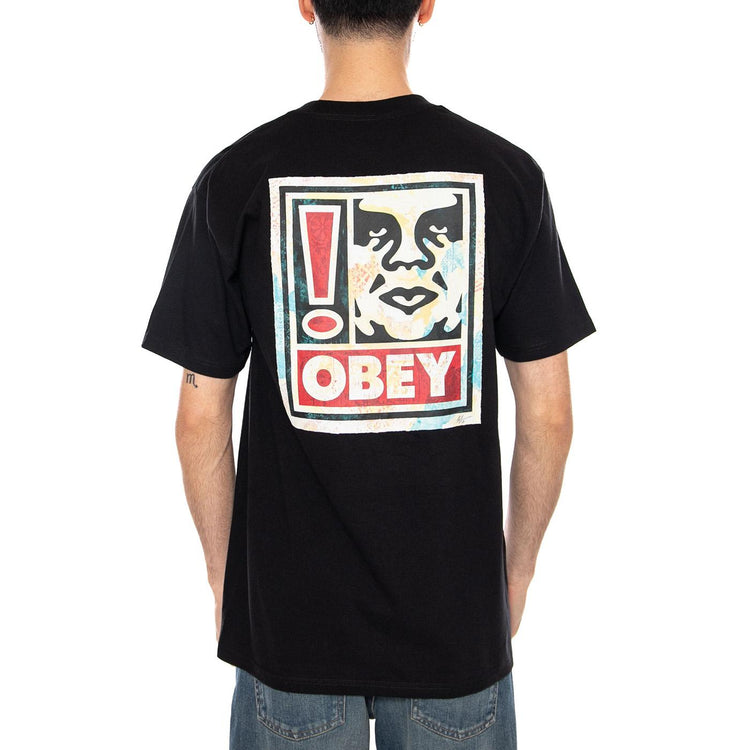 OBEY EXCLAMATION TEE - Maglietta Girocollo Uomo Nera 165264328 BLK OBEY 