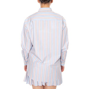 CAMICIA M/L BLU MULTICOLOR - Camicia Donna Blu CF1054 48C LACOSTE 
