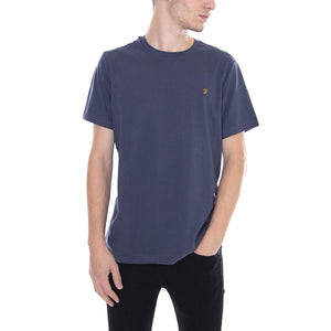 Denny Slim T-shirt - Solid Navy Blue - Maglietta Girocollo Uomo Blu 115412_2  FARAH 