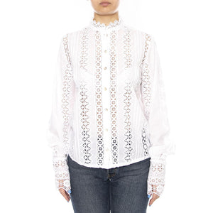 BOHEMIAN BLOUSE BRIGHT WHITE - Camicia Donna Bianca 112380548 WHT LEE 