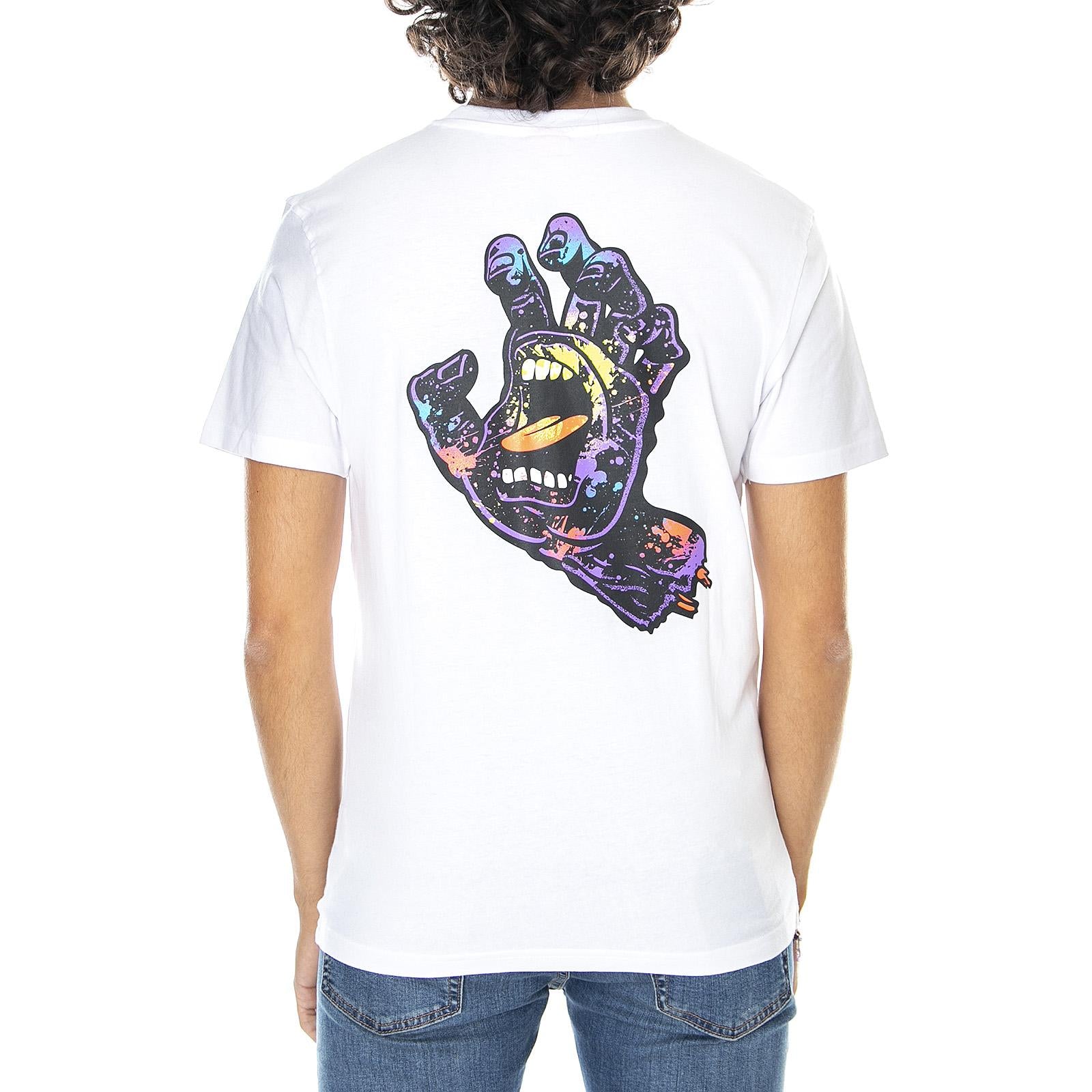  T-Shirt Hand SplatterWhite  SANTA CRUZ 