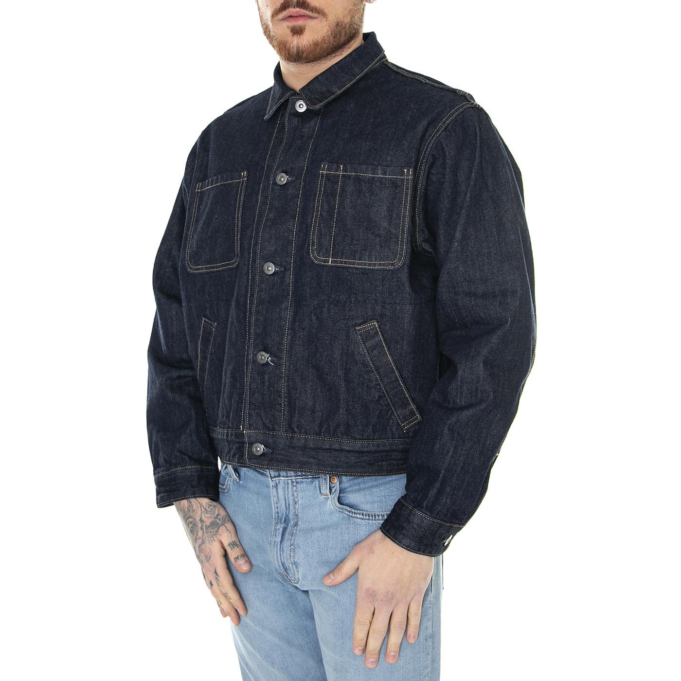 LMC Utility Trucker Broadway Moj Dark Indigo Worn In - Giacca Denim Jeans Uomo Blu A4373-0001  LEVIS 