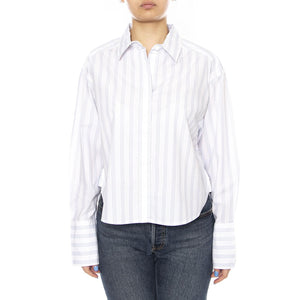 CUFFED SHIRT HALOGEN STRIPE - Camicia Donna Bianca 112376967 BL LEE 