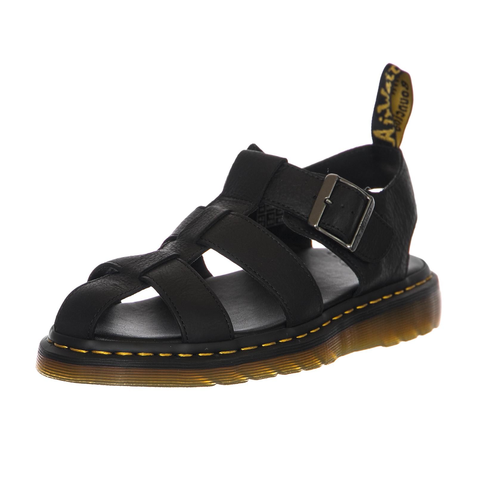 Galia Sandals - Carpathian Black - Sandali Uomo / Donna Neri DMSGALBKCA21899001  DR.MARTENS 