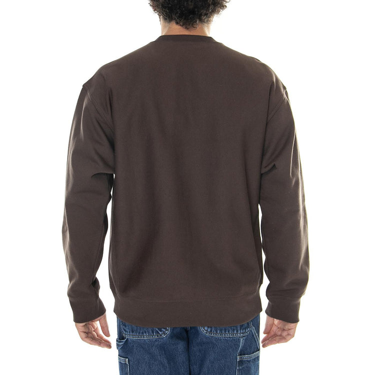 American Script Sweat Buckeye - Felpa Girocollo Uomo Marrone I025475.BVXX  CARHARTT WIP 