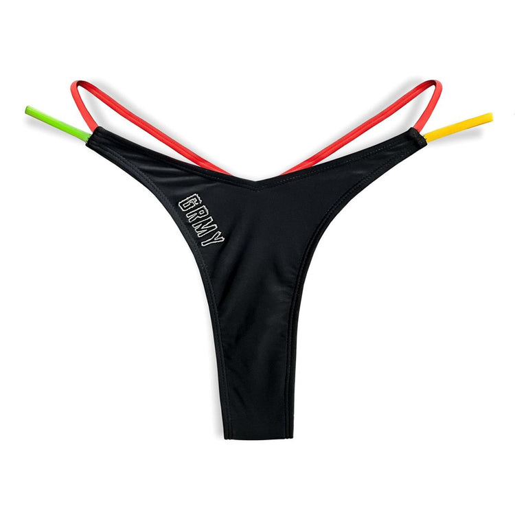 W' The Toughest Girl Bikini Bottom Black - Slip Bikini Nero GGBT182-BLK  GRIMEY 
