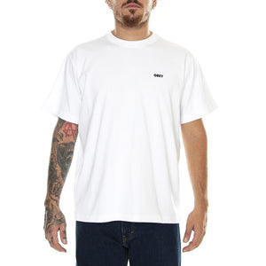 M' Establihsed Works Bold Tee SS White - Maglietta Girocollo Uomo Bianca 131080330-WHT  OBEY 
