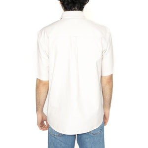 S/S Braxton Shirt Fleur De Sel / Wax - Camicia Maniche Corte Uomo Bige I031454.2V4XX  CARHARTT WIP 