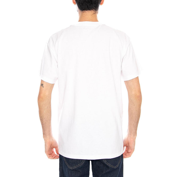 S/S Longhand Pocket T-Shirt White / Black - Maglietta Girocollo Uomo Bianca I036204 00AXX CARHARTT WIP 