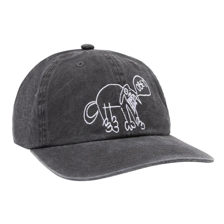 Pigment Obey Dog 6 Panel Velcro Back Pigment Black - Cappellino con Visiera Nero 100580403-PIGMENT BLACK  OBEY 