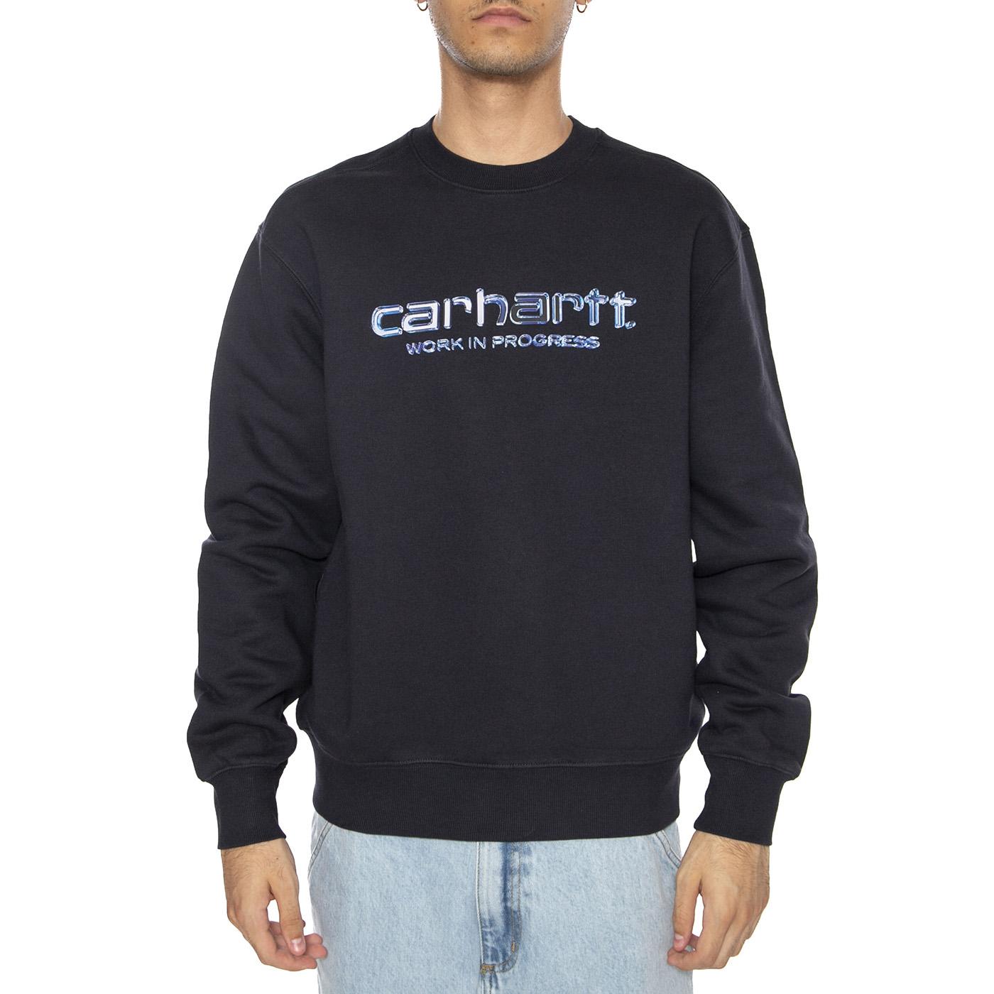 Solar Chrome Sweat Dark Navy - Felpa Girocollo Uomo Blu I035189.1CXX . CARHARTT WIP 