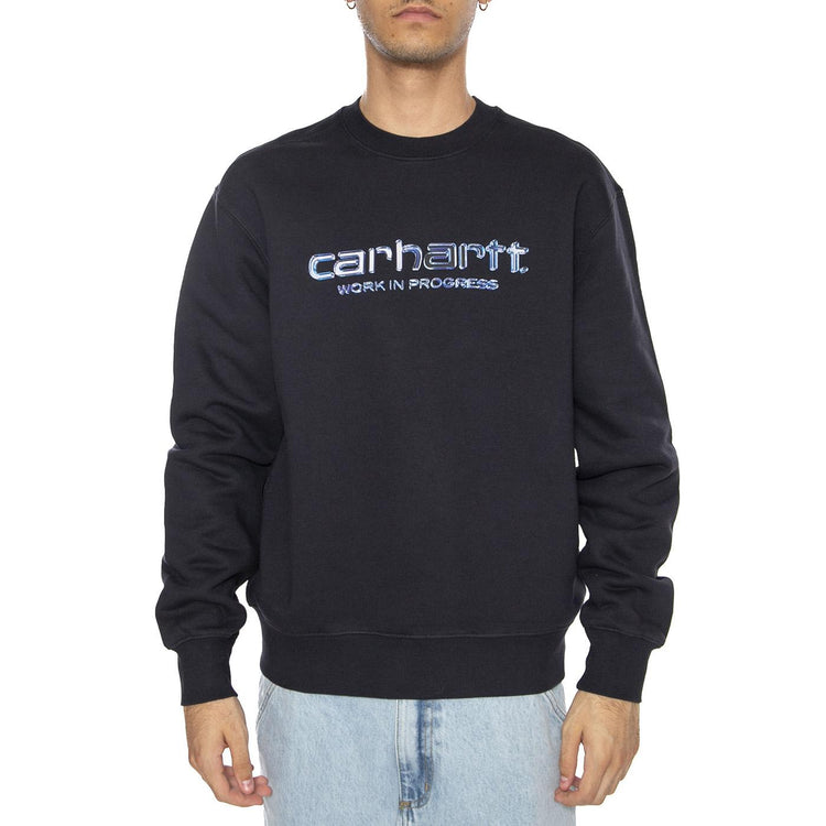 Solar Chrome Sweat Dark Navy - Felpa Girocollo Uomo Blu I035189.1CXX . CARHARTT WIP 
