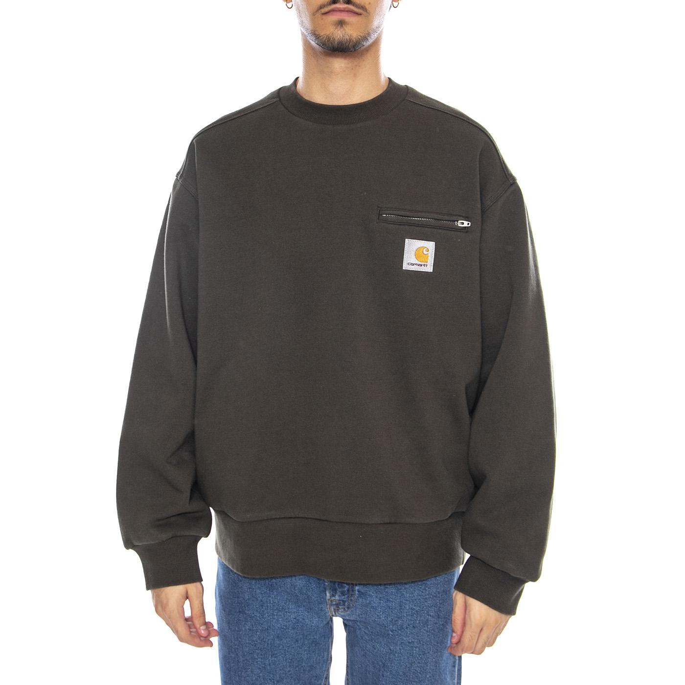 Detroit Sweat Olive - Felpa Girocollo Uomo Verde I035547.4906  CARHARTT WIP 