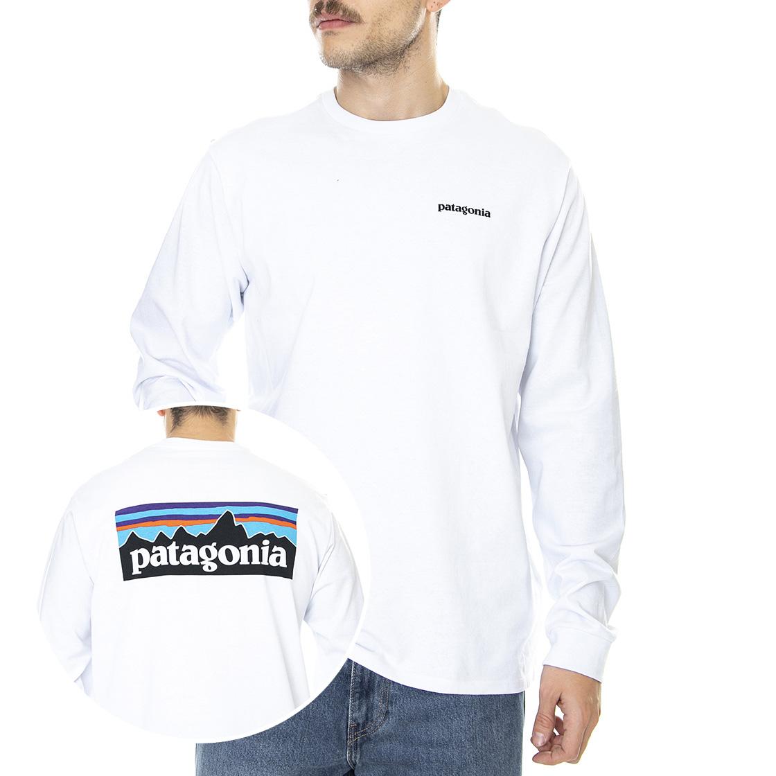 P-6 Logo Responsibili-Tee - Maglietta Girocollo Maniche Lunghe Uomo Bianca 38518-WHI  PATAGONIA 