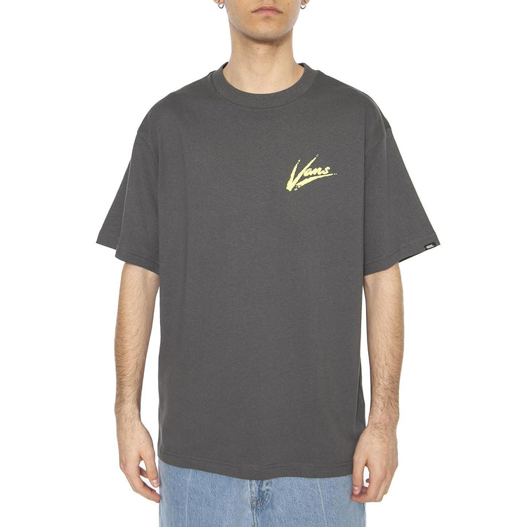 Dettori Loose SS Asphalt / Shadow Lime - Maglietta Girocollo Uomo Grigia VN000K42EBA1  VANS 