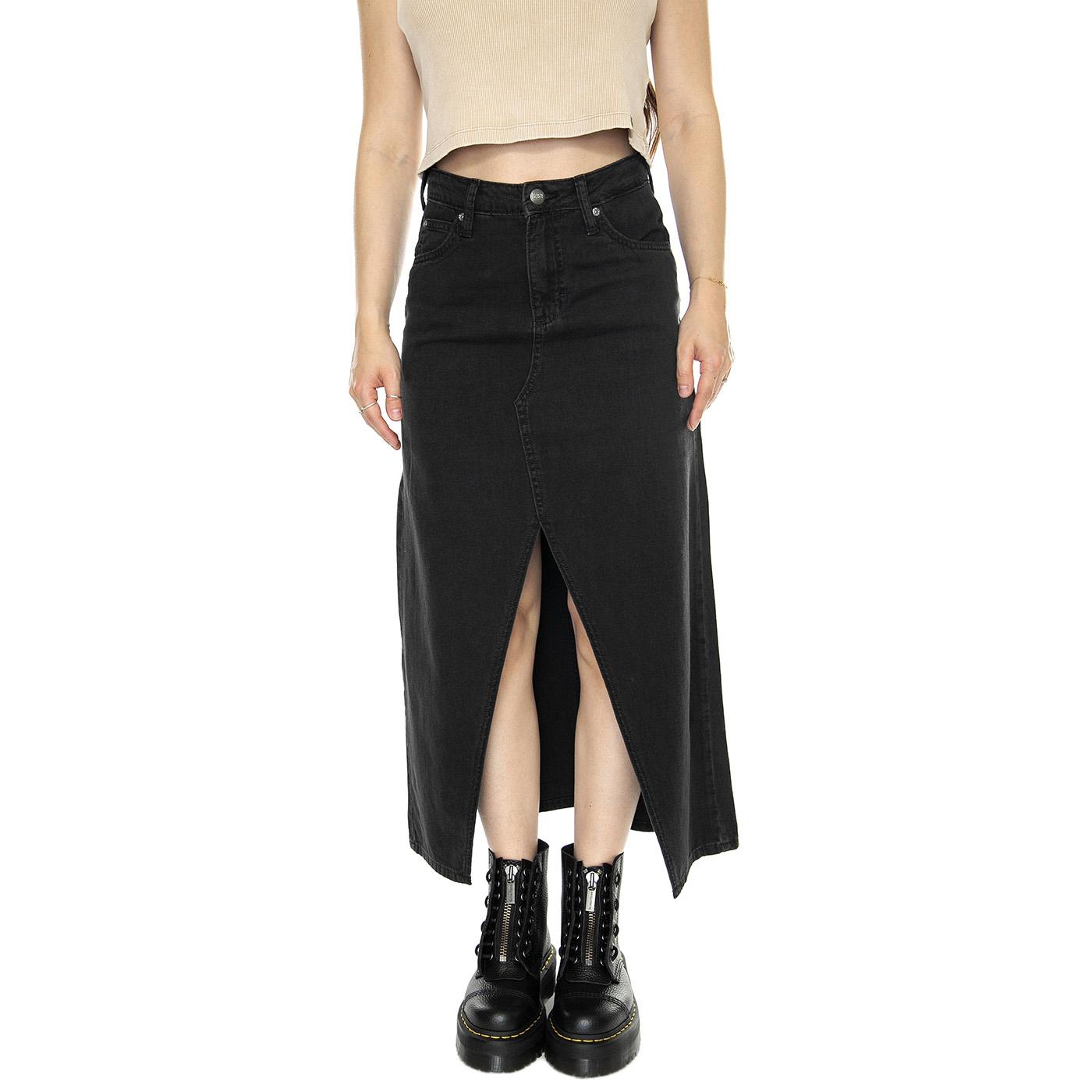 Maxi Skirt Into The Shadow Black - Gonna Nera 112348977  LEE 