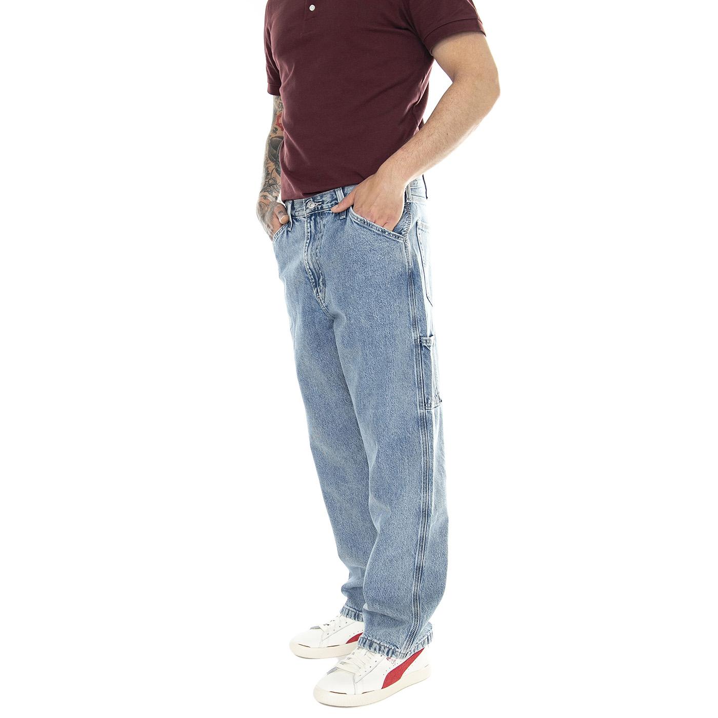 586 Stay Loose Carpenter Put In Work Med Indigo Flat Finish - Pantaloni Denim Jeans Uomo Blu 55849-0047  LEVIS 