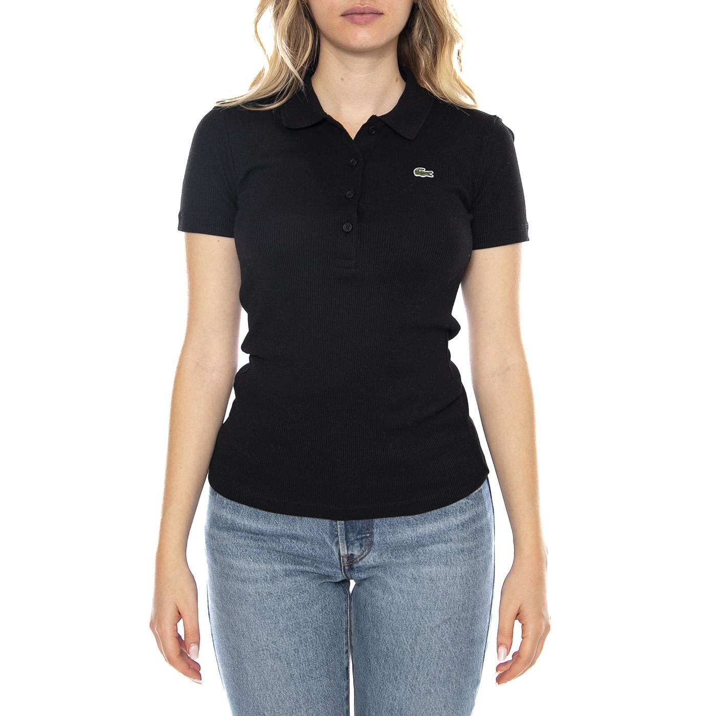 Polo Maglietta M/C 031 Lacoste -- Polo Donna Nera DF5377-031 . LACOSTE 