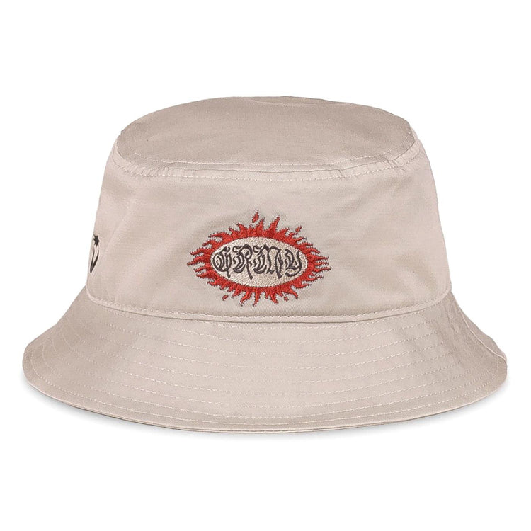 Fire Route Bucket Hat White - Cappello da Pescatore Beige GRBH342-WHT  GRIMEY 