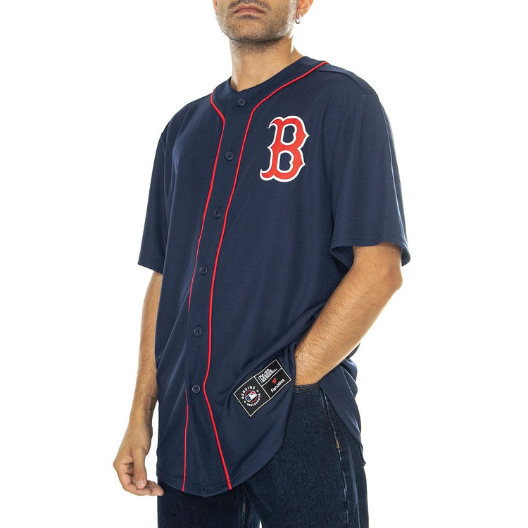 Boston Red Sox MLB Core Foundation Jersey Navy / Red - Camicia Maniche Corte Uomo Blu / Rossa 007N-4512-BQ-0IY . GENUINE 