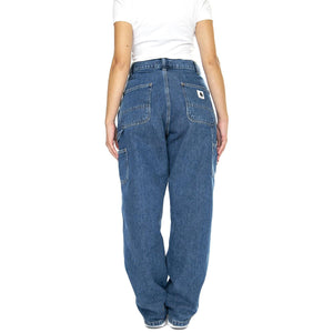 W' Brandon Double Knee Pant Blue stone washed - Pantaloni Denim Jeans Donna Blu I034229.0106  CARHARTT WIP 
