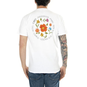 Obey City Flowers Classic Tee White - Maglietta Girocollo Uomo Bianca 165263695-WHT  OBEY 