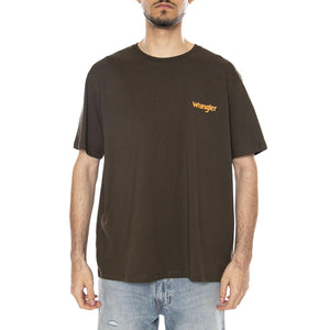 VINTAGE TEE WREN - Maglietta Girocollo Uomo Marrone 112378007 BRN WRANGLER 