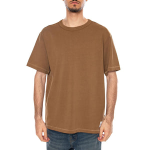 SS SOLID TEE KANGAROO BROWN - Maglietta Girocollo Uomo Marrone 112378013 BRN WRANGLER 