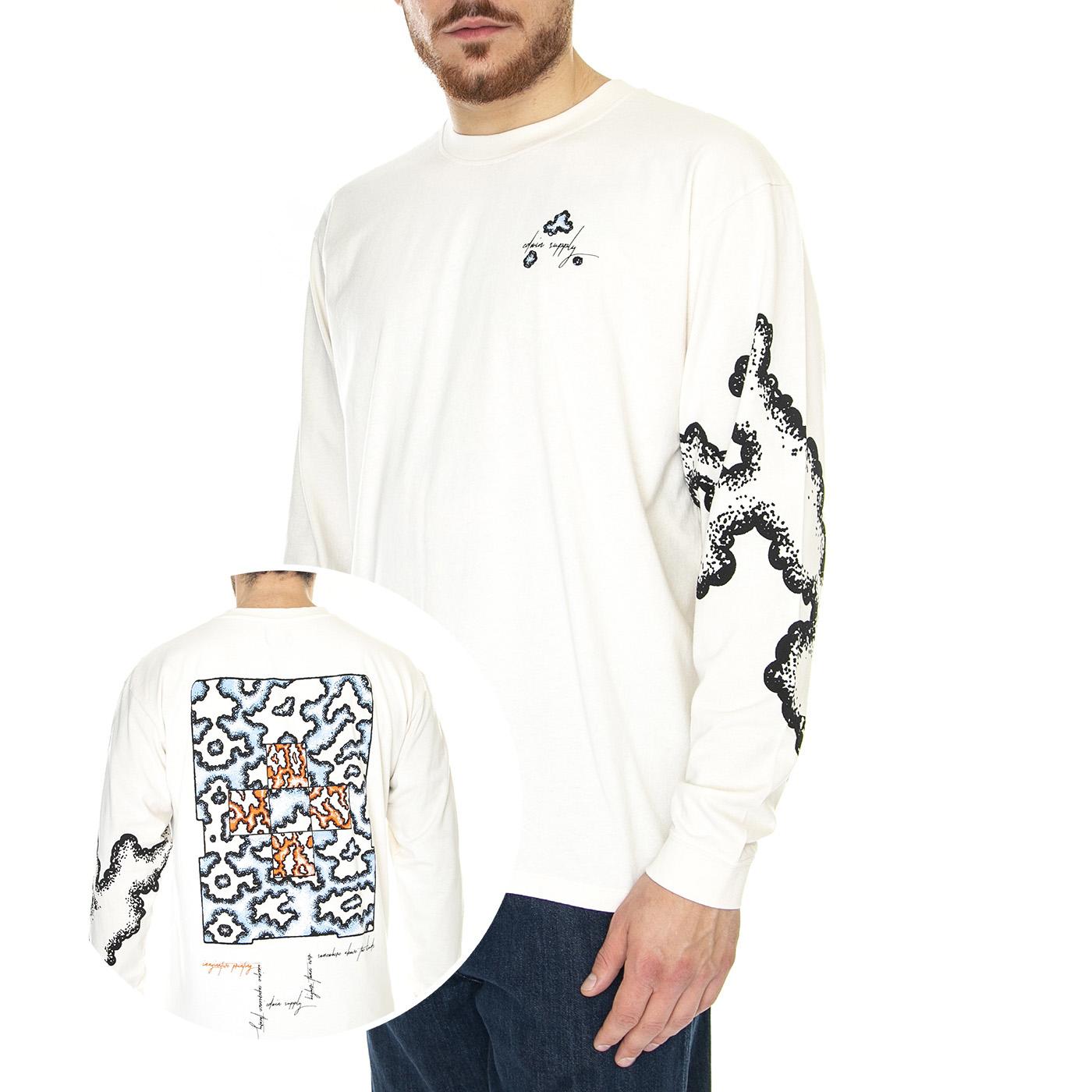 Kumo TS LS Whisper White - Maglietta Maniche Lunghe Uomo Bianca I031908.WHW.67.  EDWIN 
