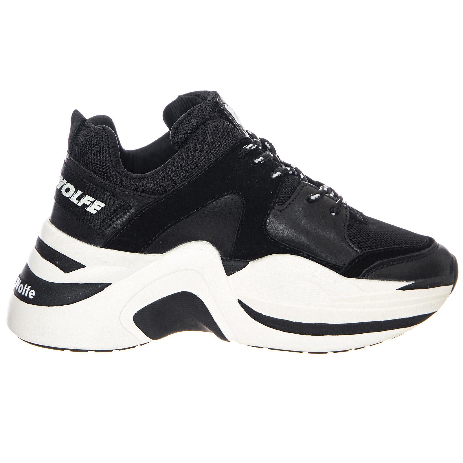 Track Sneakers - Black / White - Scarpe Basse Donna Nere NWSTRACK-BLKWHT  NAKED WOLFE 