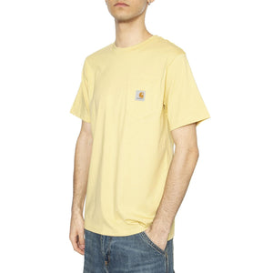 S/S Pocket T-Shirt Air Yellow - Maglietta Girocollo Uomo Gialla I030434.TMXX  CARHARTT WIP 