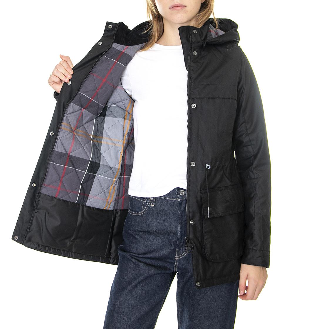 Cassley Wax Black Modern - Giacca Invernale con Cappuccio Donna Nera 222MLWX1080-BK71  BARBOUR 