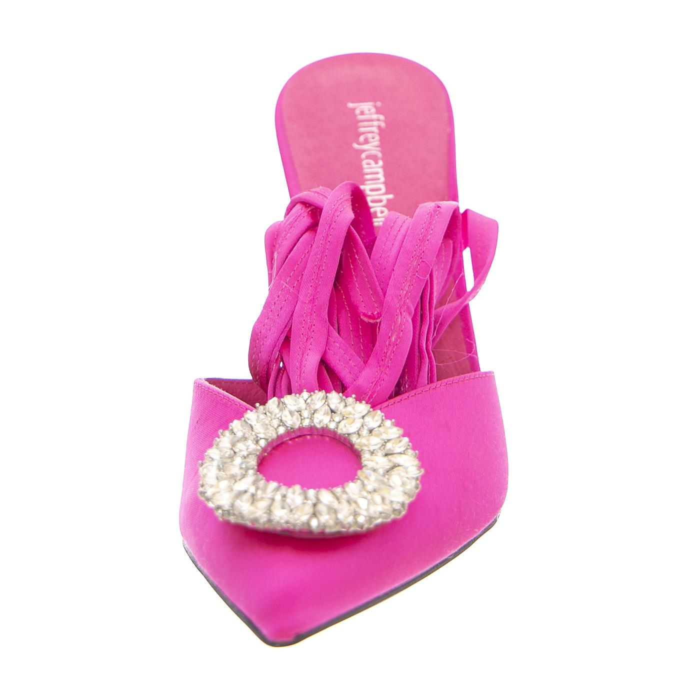 W' Angleina-O Fuchsia Satin / Silver Sandals - Sandali Donna Rosa JC-ANGELINAFUC . JEFFREY CAMPBELL 