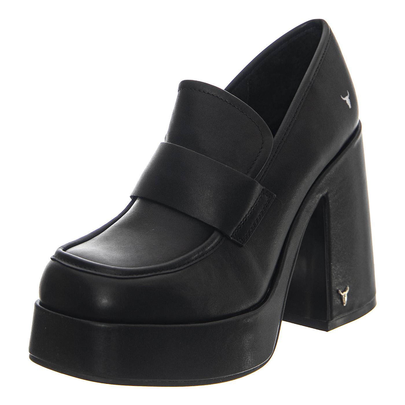 Kinda Black Leather - Scarpe Donna Nere WSSKINDA-BLK  WINDSOR SMITH 