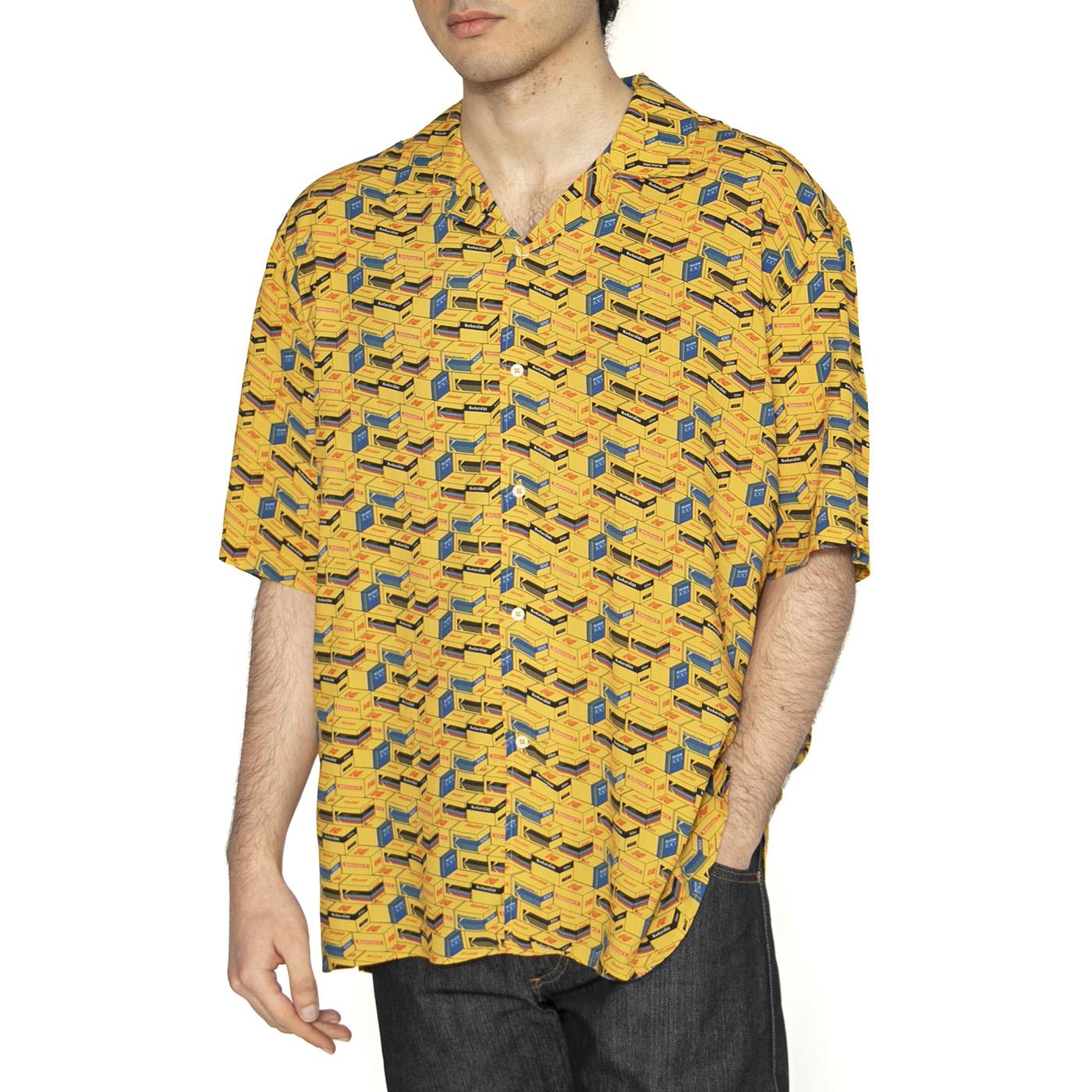 Kodak Film Aloha Shirt Yellow - Camicia Maniche Corte Uomo Multicolore 3311-YELLOW  BRAVA FABRICS 