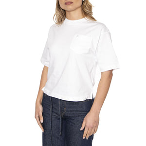 Carhartt WIP  t-shirt S/S Colburn - Maglietta Girocollo Donna Bianca I034308.02XX  CARHARTT WIP 